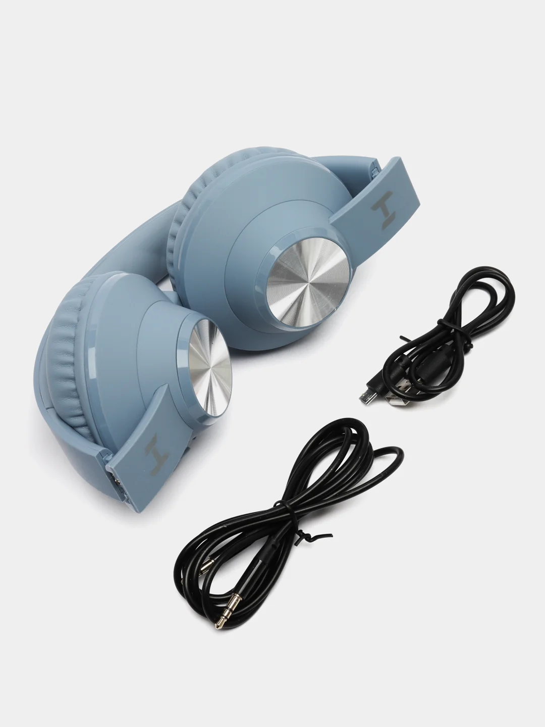 Голубой беспроводные наушники Harper HB-412, с поддержкой Bluetooth 5.0 и проводного подключения