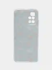 Светло-оранжевый силиконовый чехол на Xiaomi Redmi 10 / Сяоми Редми 10 прозрачный с рисунком, защита камеры