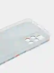 Светло-оранжевый силиконовый чехол на Xiaomi Redmi 10 / Сяоми Редми 10 прозрачный с рисунком, защита камеры