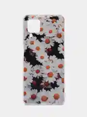 Золотой чехол на Samsung Galaxy A12/M12 / Самсунг А12/М12 прозрачный, с рисунком, защита камеры