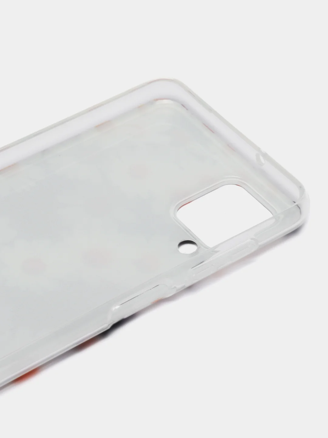 Золотой чехол на Samsung Galaxy A12/M12 / Самсунг А12/М12 прозрачный, с рисунком, защита камеры