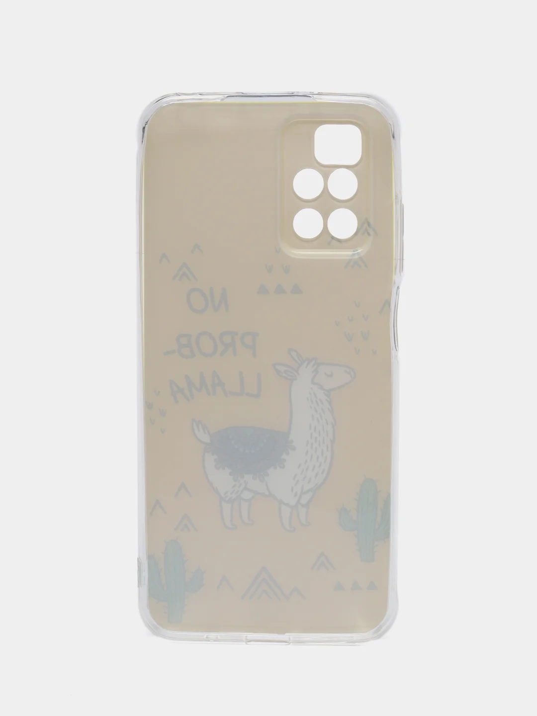 Горчичный силиконовый чехол на Xiaomi Redmi 10 / Сяоми Редми 10 прозрачный с рисунком, защита камеры
