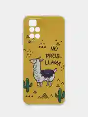 Горчичный силиконовый чехол на Xiaomi Redmi 10 / Сяоми Редми 10 прозрачный с рисунком, защита камеры