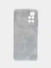 Серый металлик силиконовый чехол на Xiaomi Redmi 10 / Сяоми Редми 10 прозрачный с рисунком, защита камеры