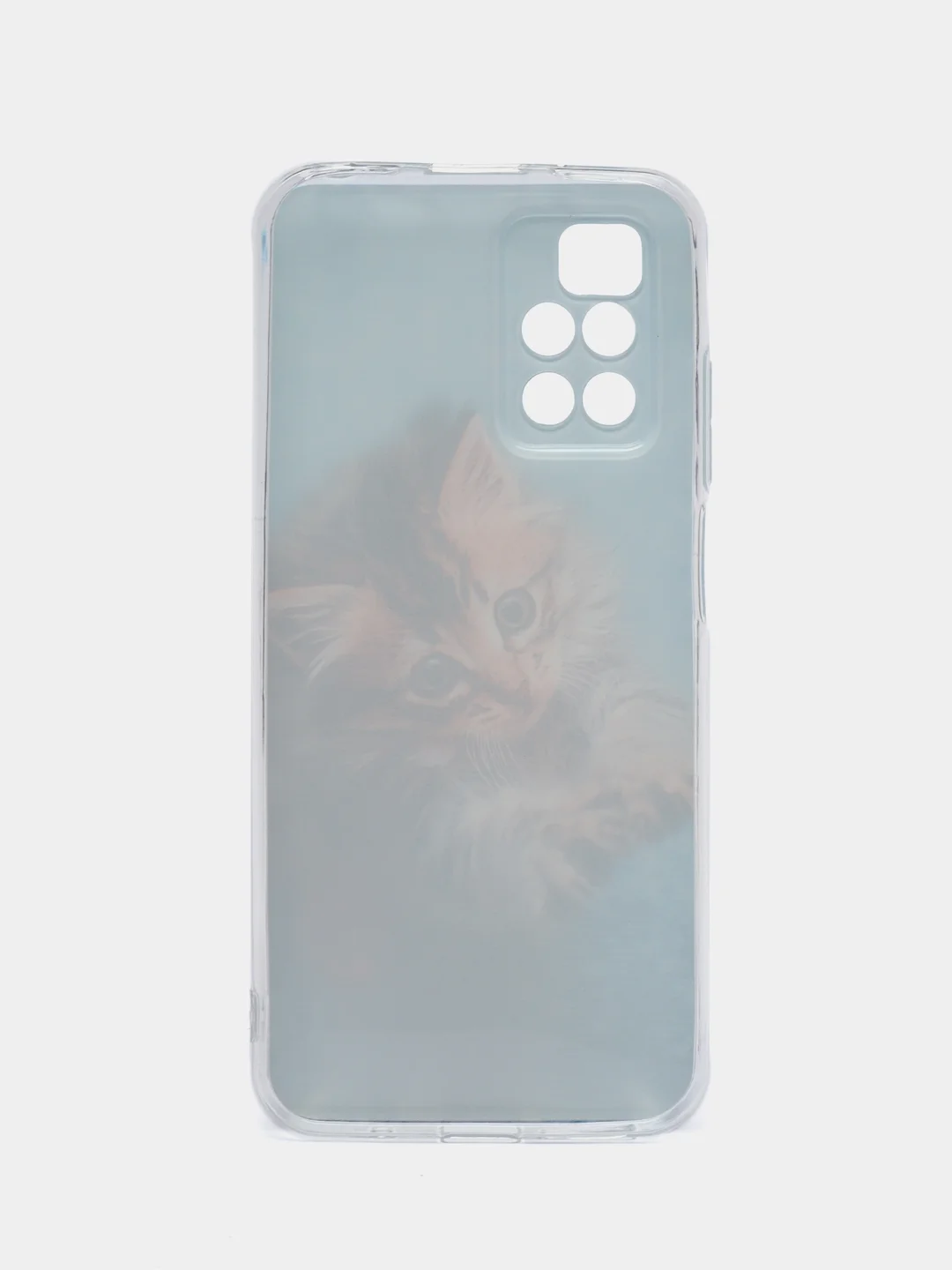 Светло-коричневый силиконовый чехол на Xiaomi Redmi 10 / Сяоми Редми 10 прозрачный с рисунком, защита камеры