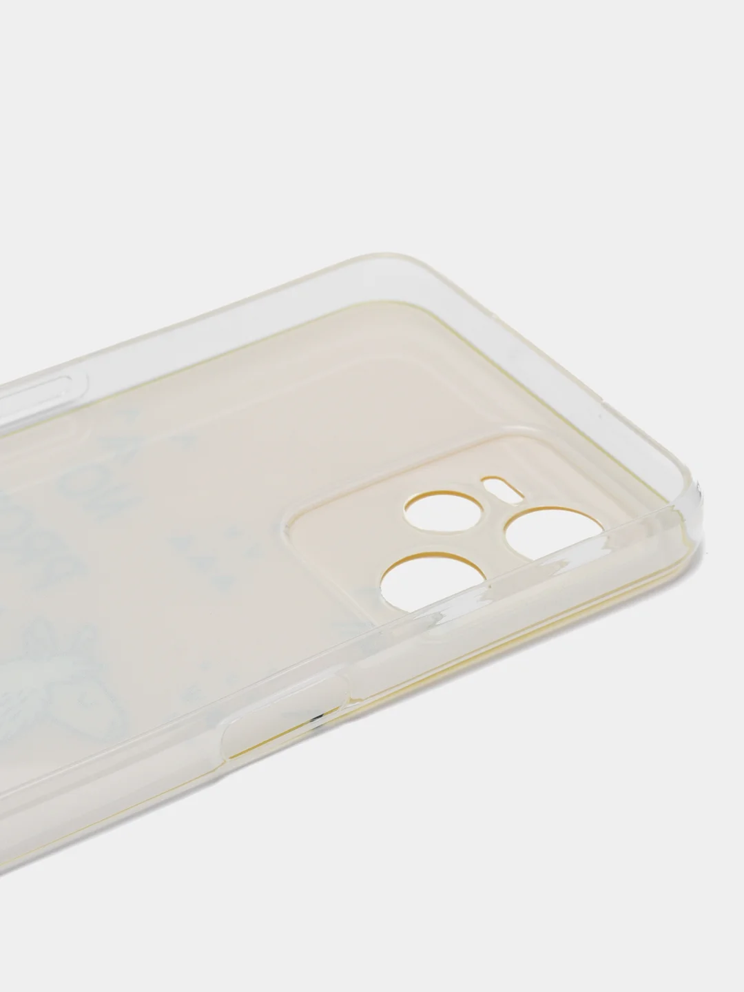 Горчичный силиконовый чехол на Realme C35 / Реалми С35 прозрачный, с рисунком, защита камеры