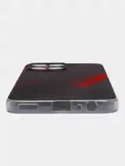 Красный силиконовый чехол на Honor X8 / Хонор Х8 прозрачный, с рисунком, защита камеры