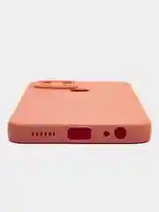 Пудровый силиконовый чехол на на Infinix Smart 6 (Инфиникс Смарт 6), матовый, с защитой камеры