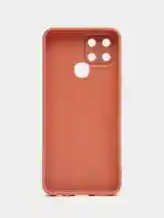 Пудровый силиконовый чехол на на Infinix Smart 6 (Инфиникс Смарт 6), матовый, с защитой камеры