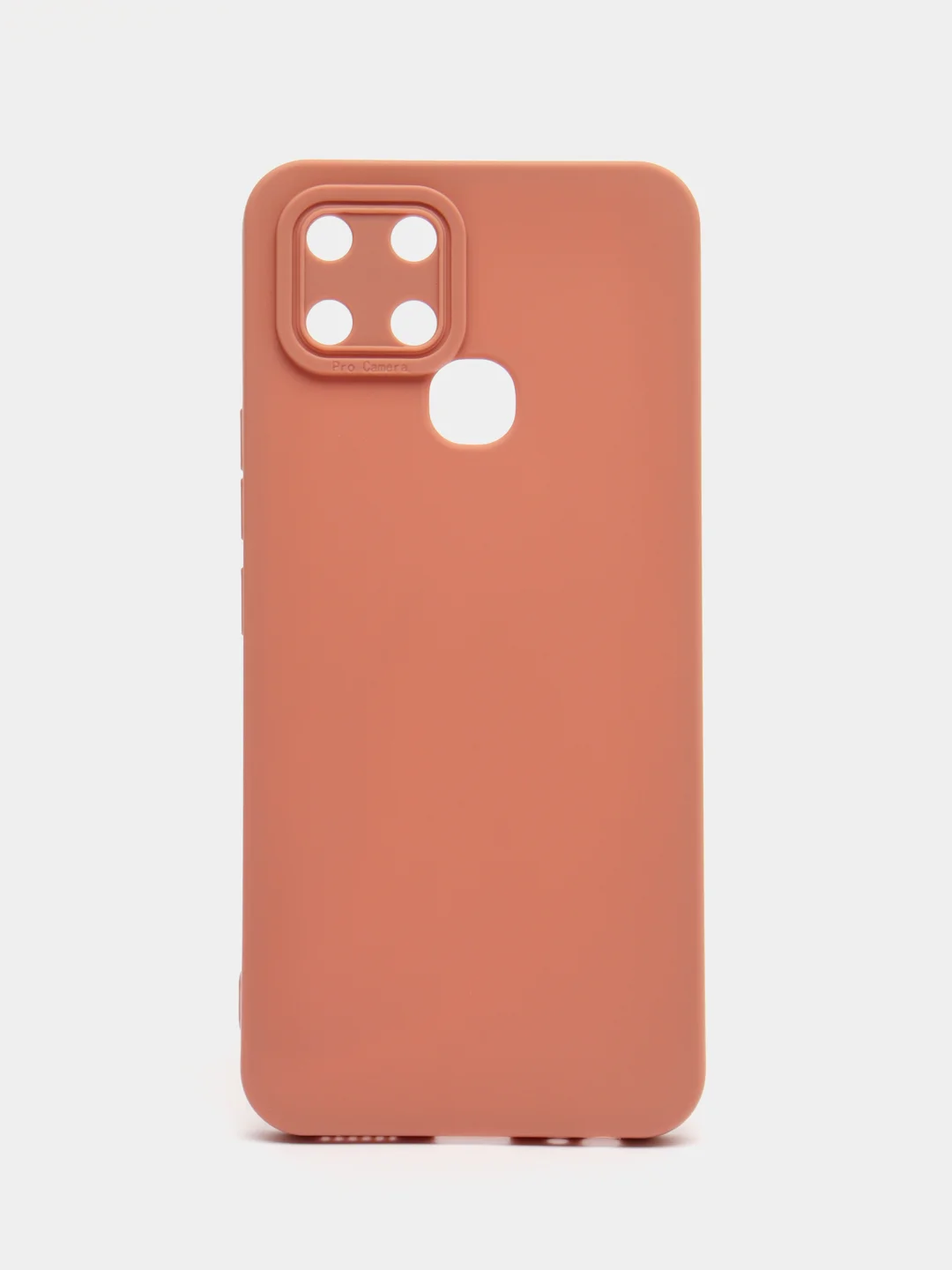 Пудровый силиконовый чехол на на Infinix Smart 6 (Инфиникс Смарт 6), матовый, с защитой камеры