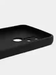 Черный силиконовый чехол на на Infinix Smart 6 (Инфиникс Смарт 6), матовый, с защитой камеры