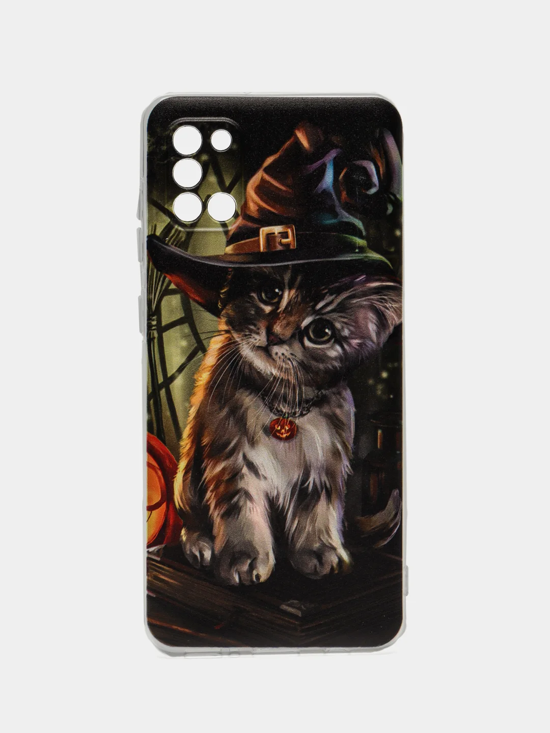 Медный силиконовый чехол на Samsung Galaxy A31 / Самсунг А31 прозрачный с рисунком, защита камеры