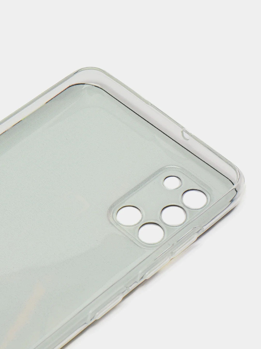 Медный силиконовый чехол на Samsung Galaxy A31 / Самсунг А31 прозрачный с рисунком, защита камеры