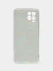 Светло-оранжевый силиконовый чехол на Oppo Realme 8/8 Pro / Оппо Реалми 8/8 Про прозрачный, с рисунком