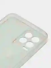 Светло-оранжевый силиконовый чехол на Oppo Realme 8/8 Pro / Оппо Реалми 8/8 Про прозрачный, с рисунком