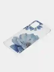 Лазурный силиконовый чехол на Samsung Galaxy A51 / Самсунг А51 прозрачный с рисунком, защита камеры