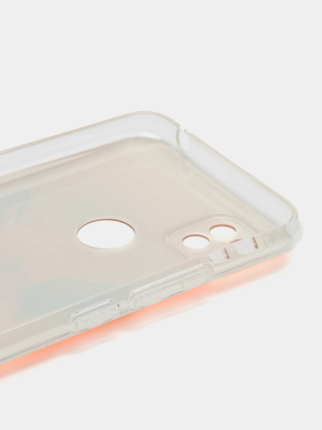 Оранжевый силиконовый чехол на Xiaomi Redmi 9C / Сяоми Редми 9С прозрачный с рисунком, защита камеры