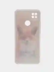 Оранжевый силиконовый чехол на Xiaomi Redmi 9C / Сяоми Редми 9С прозрачный с рисунком, защита камеры