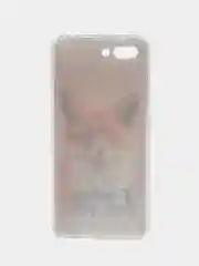 Оранжевый силиконовый чехол на Honor 10 / Хонор 10 прозрачный, с рисунком, защита камеры