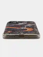 Темно-синий силиконовый чехол на Xiaomi Redmi 9C / Сяоми Редми 9С прозрачный с рисунком, защита камеры
