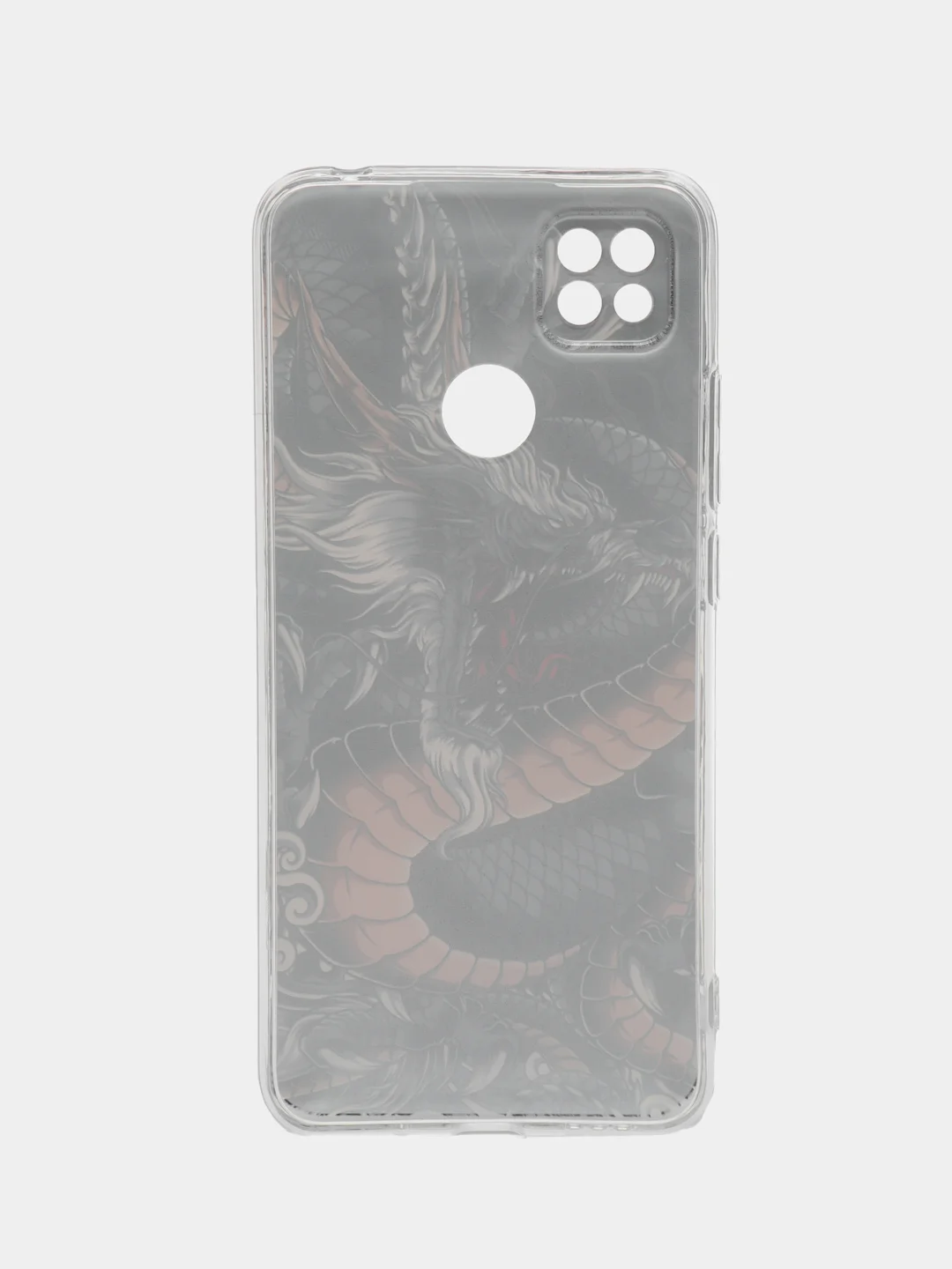 Темно-синий силиконовый чехол на Xiaomi Redmi 9C / Сяоми Редми 9С прозрачный с рисунком, защита камеры
