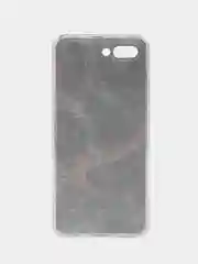 Коричневый силиконовый чехол на Honor 10 / Хонор 10 прозрачный, с рисунком, защита камеры