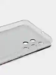 Коричневый силиконовый чехол на Samsung Galaxy A32 / Самсунг А32 прозрачный с рисунком, защита камеры