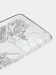 Пудровый силиконовый чехол на Samsung Galaxy A52/A52s / Самсунг А52/A52s прозрачный, с рисунком
