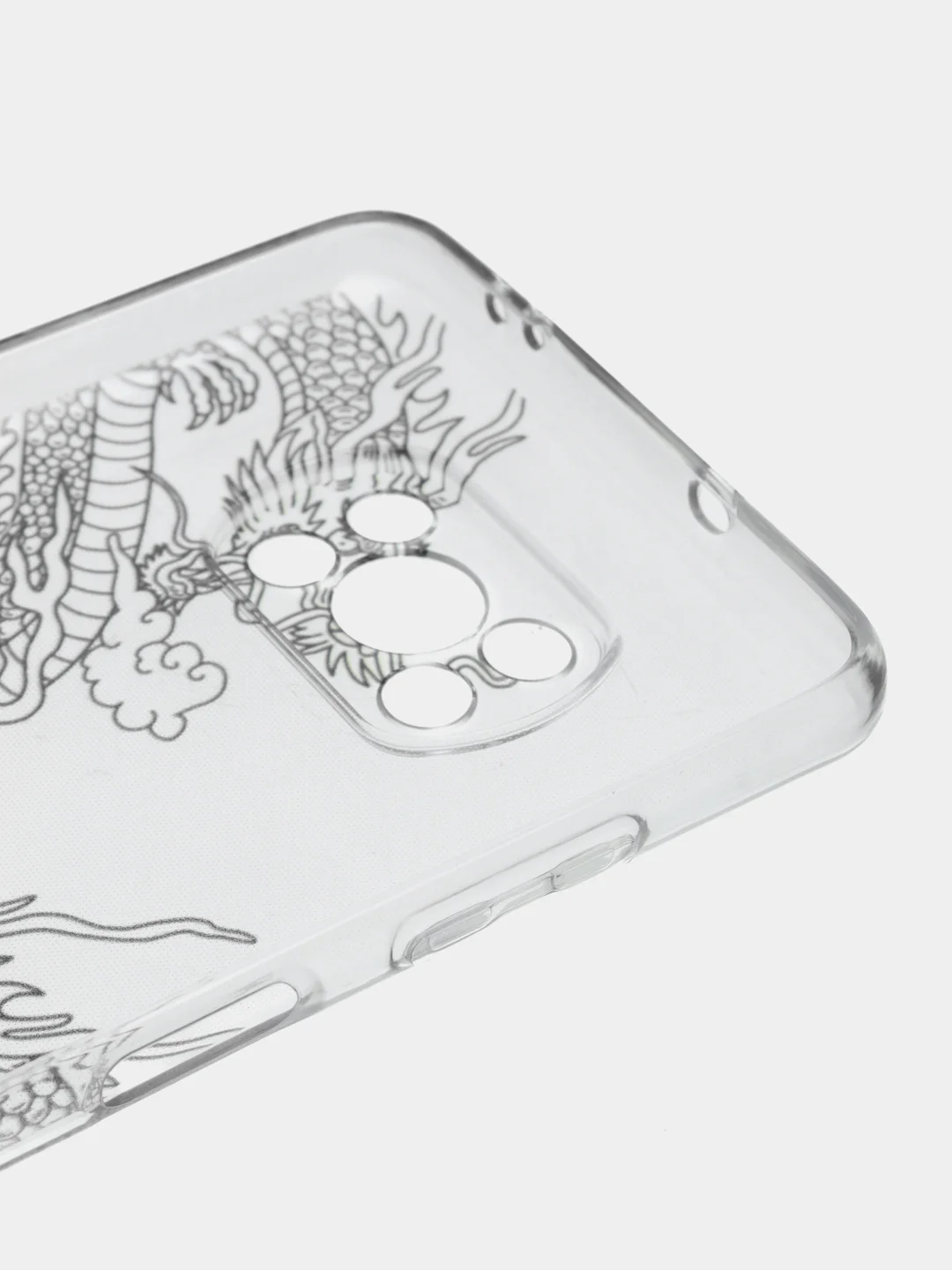 Пудровый силиконовый чехол на Xiaomi Poco X3/X3 Pro / Сяоми Poco X3/Х3 Про прозрачный, с рисунком