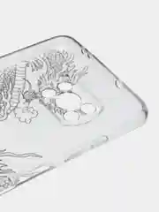 Пудровый силиконовый чехол на Xiaomi Poco X3/X3 Pro / Сяоми Poco X3/Х3 Про прозрачный, с рисунком