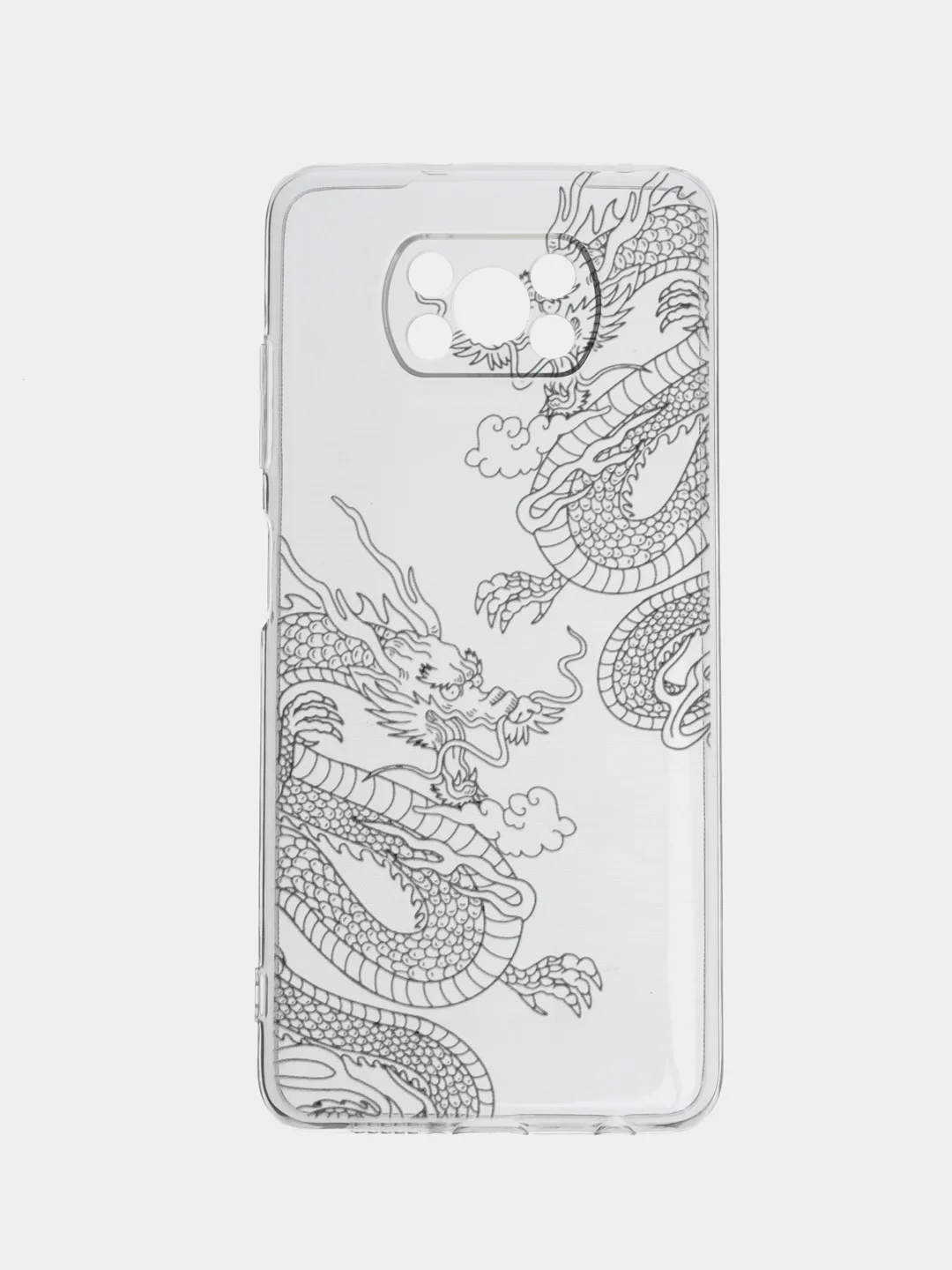 Пудровый силиконовый чехол на Xiaomi Poco X3/X3 Pro / Сяоми Poco X3/Х3 Про прозрачный, с рисунком
