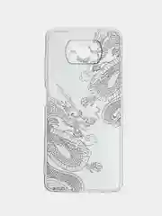 Пудровый силиконовый чехол на Xiaomi Poco X3/X3 Pro / Сяоми Poco X3/Х3 Про прозрачный, с рисунком