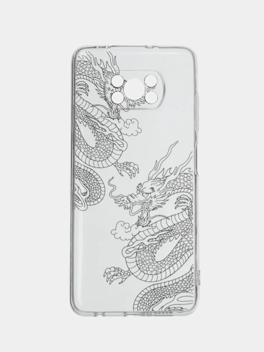 Пудровый силиконовый чехол на Xiaomi Poco X3/X3 Pro / Сяоми Poco X3/Х3 Про прозрачный, с рисунком