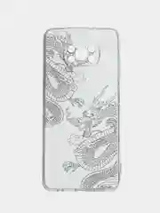 Пудровый силиконовый чехол на Xiaomi Poco X3/X3 Pro / Сяоми Poco X3/Х3 Про прозрачный, с рисунком