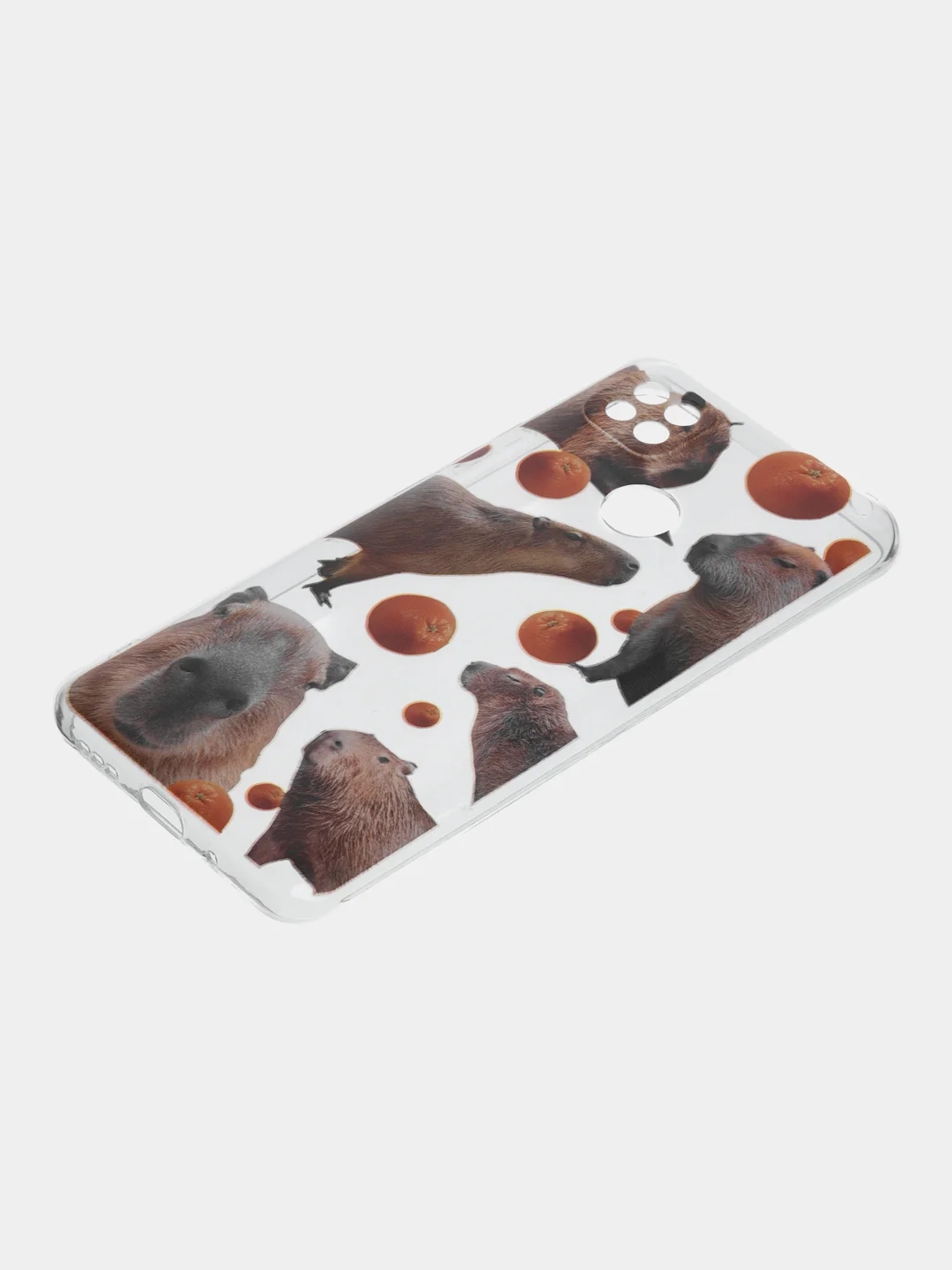 Терракотовый силиконовый чехол на Xiaomi Redmi 9C / Сяоми Редми 9С прозрачный с рисунком, защита камеры