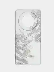 Пудровый силиконовый чехол на Honor X9A / Хонор X9A прозрачный, с рисунком, защита камеры