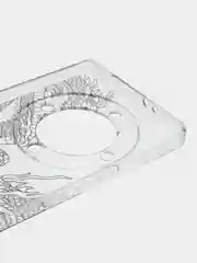 Пудровый силиконовый чехол на Honor X9A / Хонор X9A прозрачный, с рисунком, защита камеры