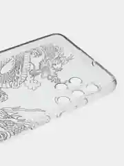 Пудровый силиконовый чехол на Samsung Galaxy A32 / Самсунг А32 прозрачный с рисунком, защита камеры