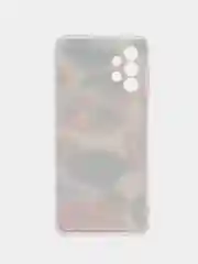Кремовый силиконовый чехол на Samsung Galaxy A13 4G / Самсунг А13 4G прозрачный, с рисунком