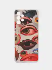Кремовый силиконовый чехол на Samsung Galaxy A13 4G / Самсунг А13 4G прозрачный, с рисунком