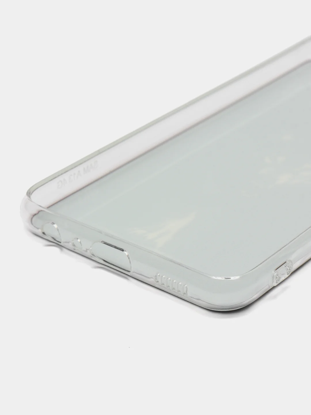 Серый меланж силиконовый чехол на Samsung Galaxy A13 4G / Самсунг А13 4G прозрачный, с рисунком