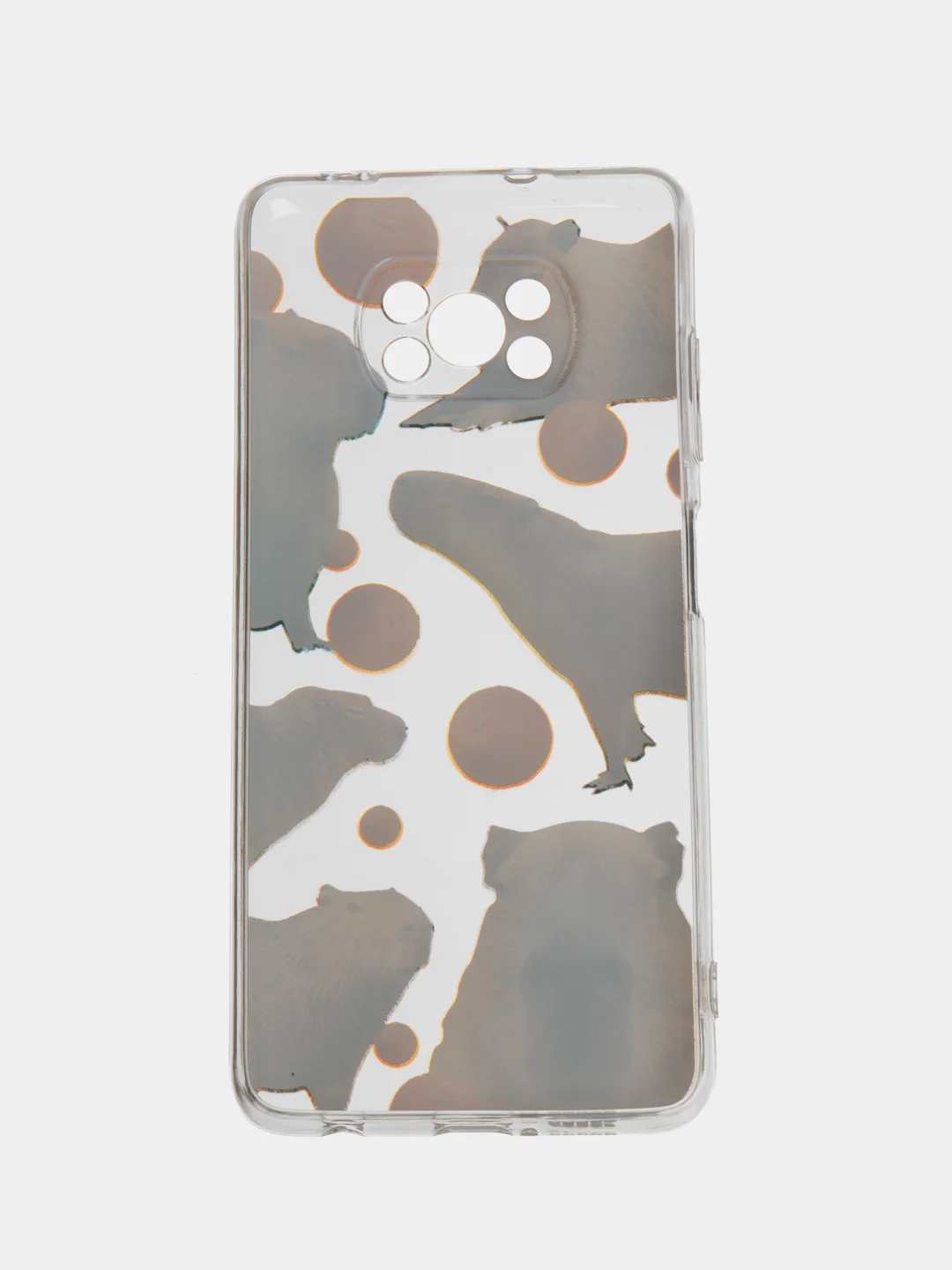 Терракотовый силиконовый чехол на Xiaomi Poco X3/X3 Pro / Сяоми Poco X3/Х3 Про прозрачный, с рисунком