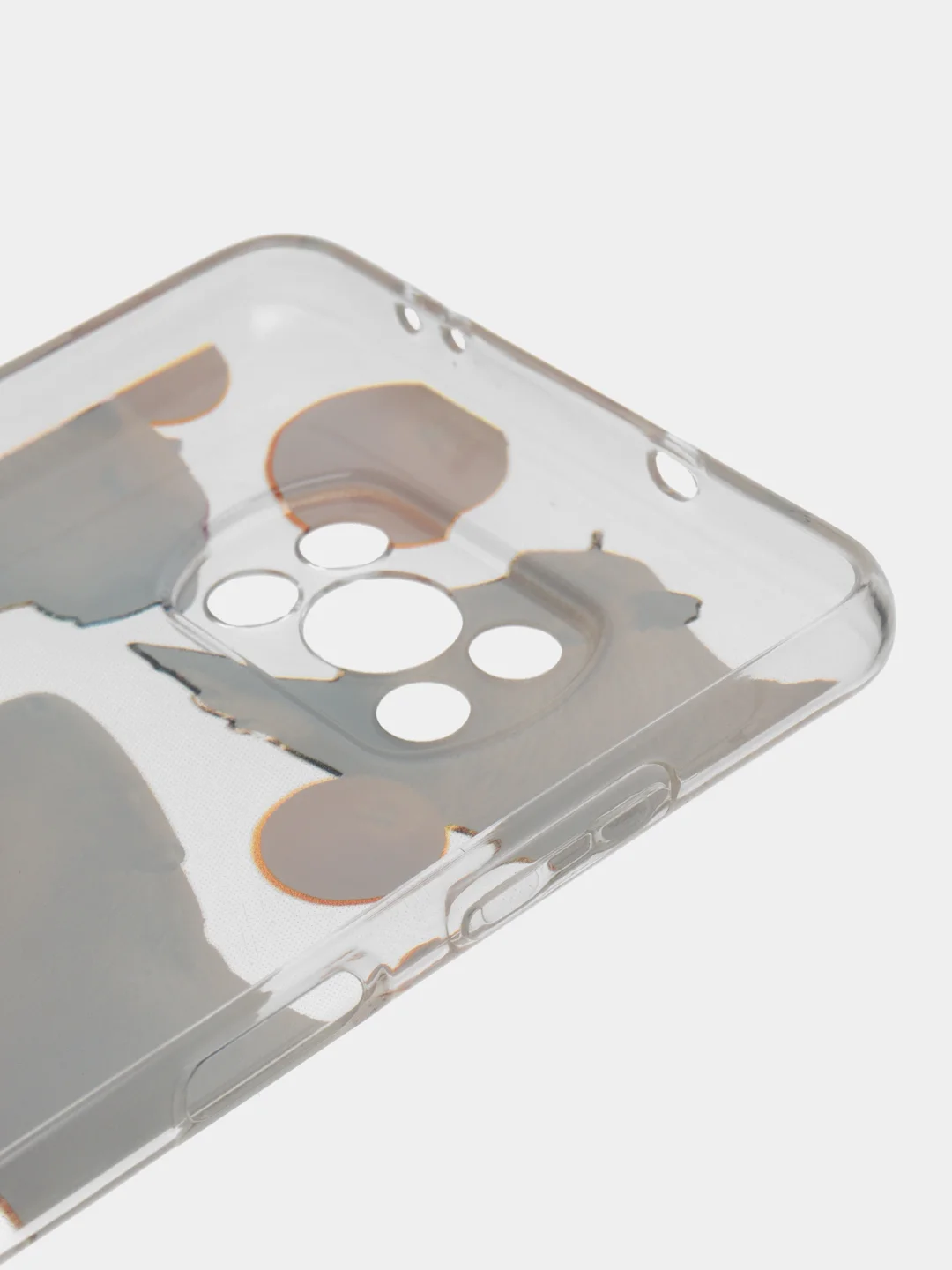 Терракотовый силиконовый чехол на Xiaomi Poco X3/X3 Pro / Сяоми Poco X3/Х3 Про прозрачный, с рисунком