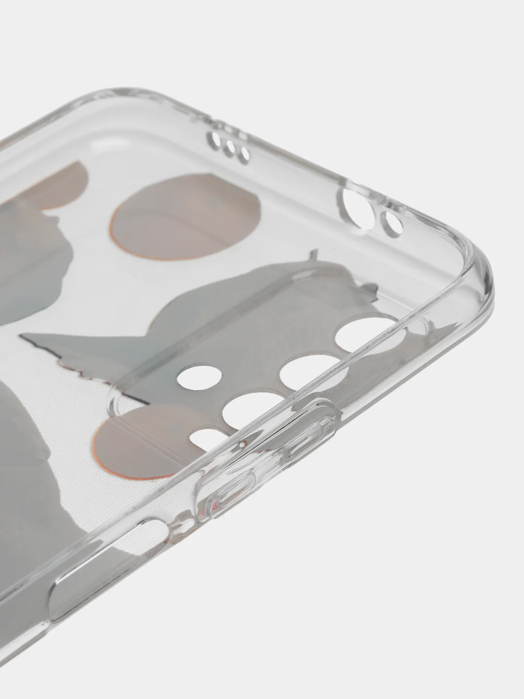 Терракотовый силиконовый чехол на Xiaomi Redmi 9T / Редми 9Т прозрачный, с рисунком, защита камеры