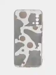 Терракотовый силиконовый чехол на Xiaomi Redmi 9T / Редми 9Т прозрачный, с рисунком, защита камеры