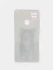 Молочный силиконовый чехол на Xiaomi Redmi 9C / Сяоми Редми 9С прозрачный с рисунком, защита камеры