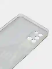 Оливковый силиконовый чехол на Samsung Galaxy A31 / Самсунг А31 прозрачный с рисунком, защита камеры