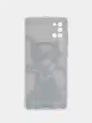 Серый силиконовый чехол на Samsung Galaxy A31 / Самсунг А31 прозрачный с рисунком, защита камеры