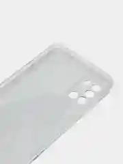 Серый силиконовый чехол на Samsung Galaxy A31 / Самсунг А31 прозрачный с рисунком, защита камеры
