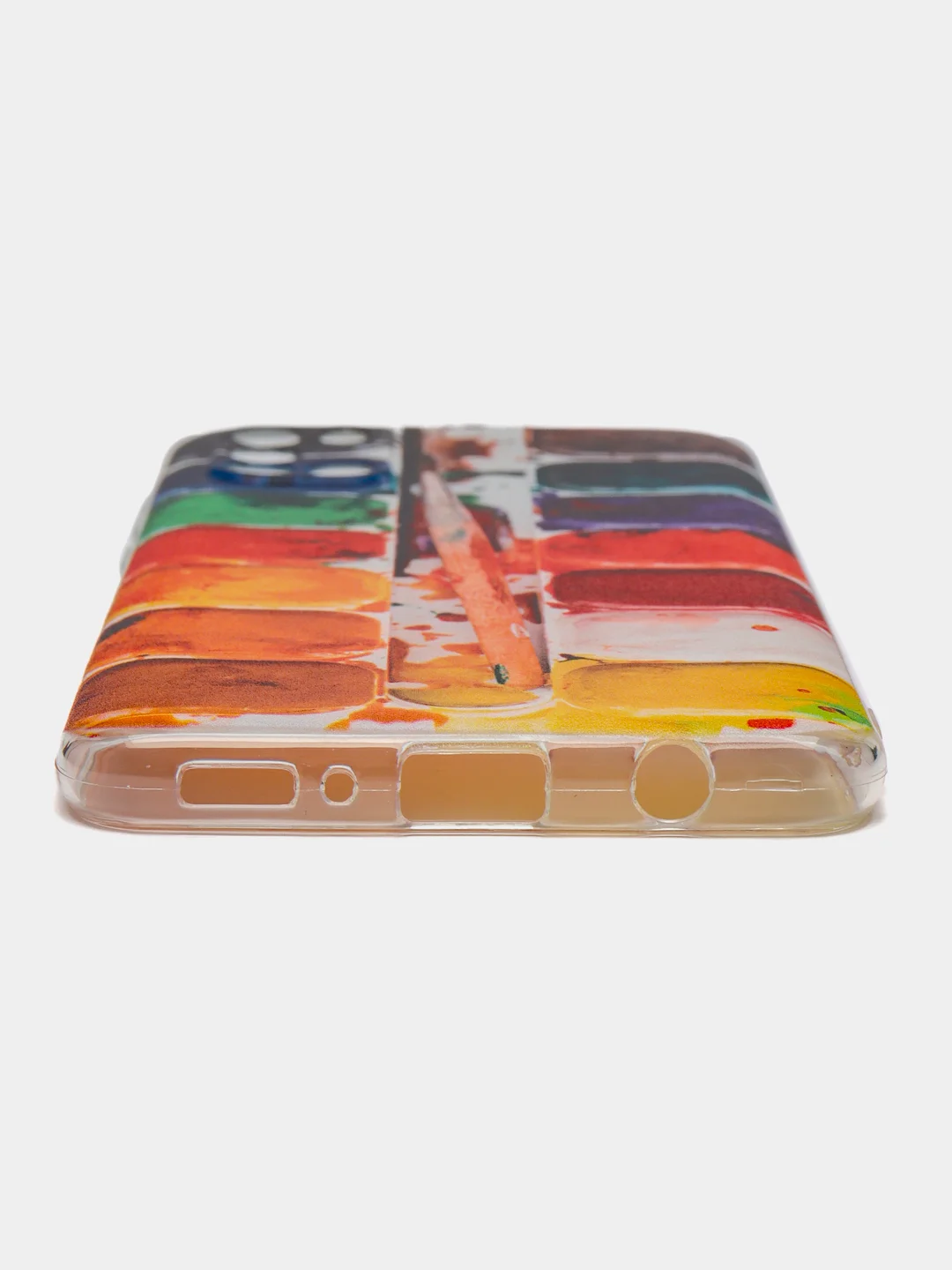 Бордовый силиконовый чехол на Samsung Galaxy A31 / Самсунг А31 прозрачный с рисунком, защита камеры